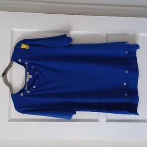 Carolyn Taylor Royal Blue High Low Top Size L.